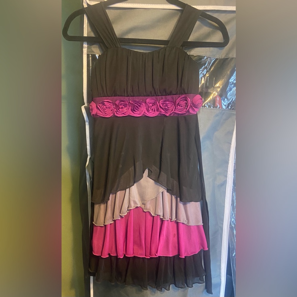 Speechless Girls Chiffon Tiered Ruffle Dress